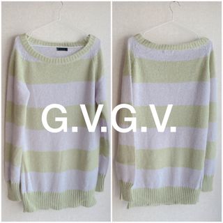 ジーヴィジーヴィ(G.V.G.V.)のG.V.G.V./モヘヤボーダーニット(ニット/セーター)