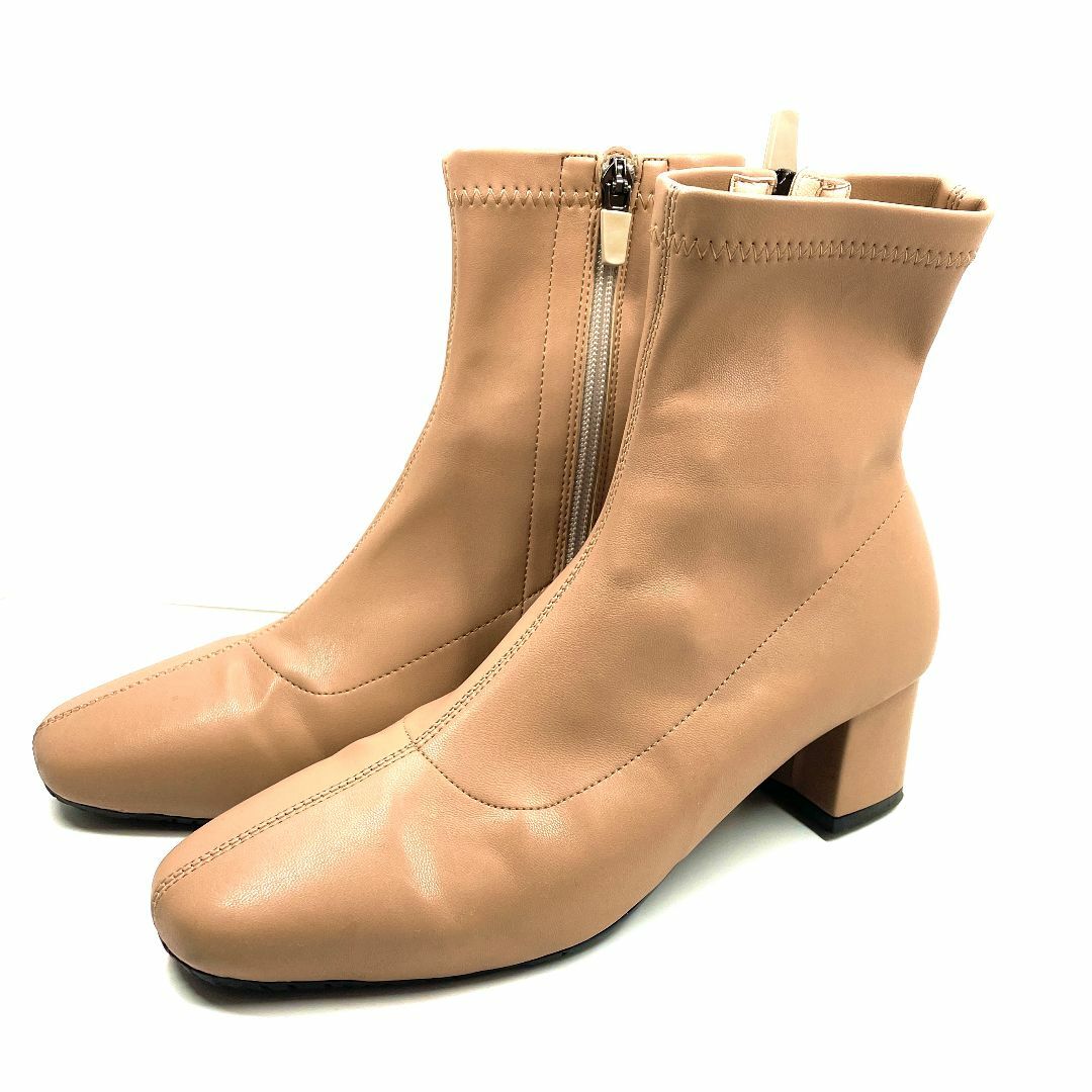 【pinkelephant】ショートブーツ ブラウン レザー 25.5cm 韓国 レディースの靴/シューズ(ブーツ)の商品写真