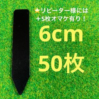 園芸 ラベル  黒 ブラック 6cm  50枚(その他)