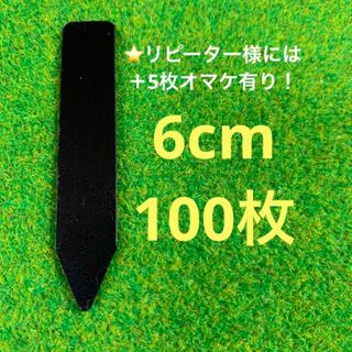 園芸 ラベル  黒 ブラック 6cm  100枚(その他)