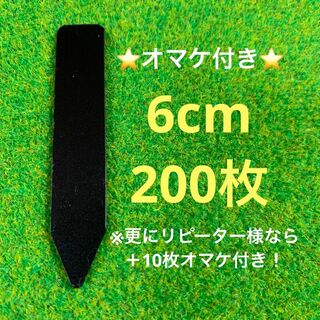 園芸 ラベル  黒 ブラック 6cm  200枚(その他)