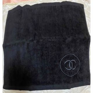 シャネル(CHANEL)のシャネル　タオル　ノベルティ　ハンドタオル　タオルハンカチ　黒　高級　非売品(タオル/バス用品)