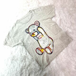 【graniph】Tシャツ 半袖 メンズ コントロールベア デザイン グレー(Tシャツ/カットソー(半袖/袖なし))