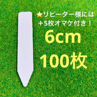 園芸 ラベル  白　ホワイト　6cm  100枚(その他)