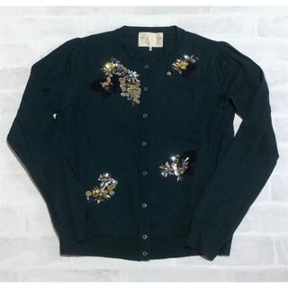 チェスティ(Chesty)のCHESTYチェスティ〜ビジュスパンコールリボン付きカーディガン(カーディガン)