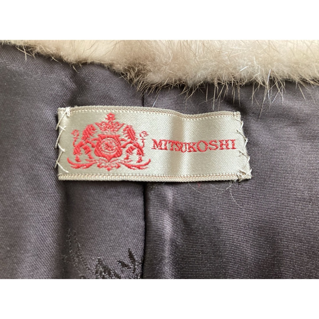 三越(ミツコシ)のビンテージ　毛皮の襟巻き レディースのファッション小物(マフラー/ショール)の商品写真