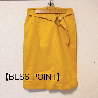 ブリスポイント(BLISS POINT)の【BLISS POINT ブリスポイント】ベルト付き巻きスカート(ひざ丈スカート)