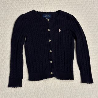 ポロラルフローレン(POLO RALPH LAUREN)の【美品】ラルフローレン　カーディガン　ネイビー　110(カーディガン)