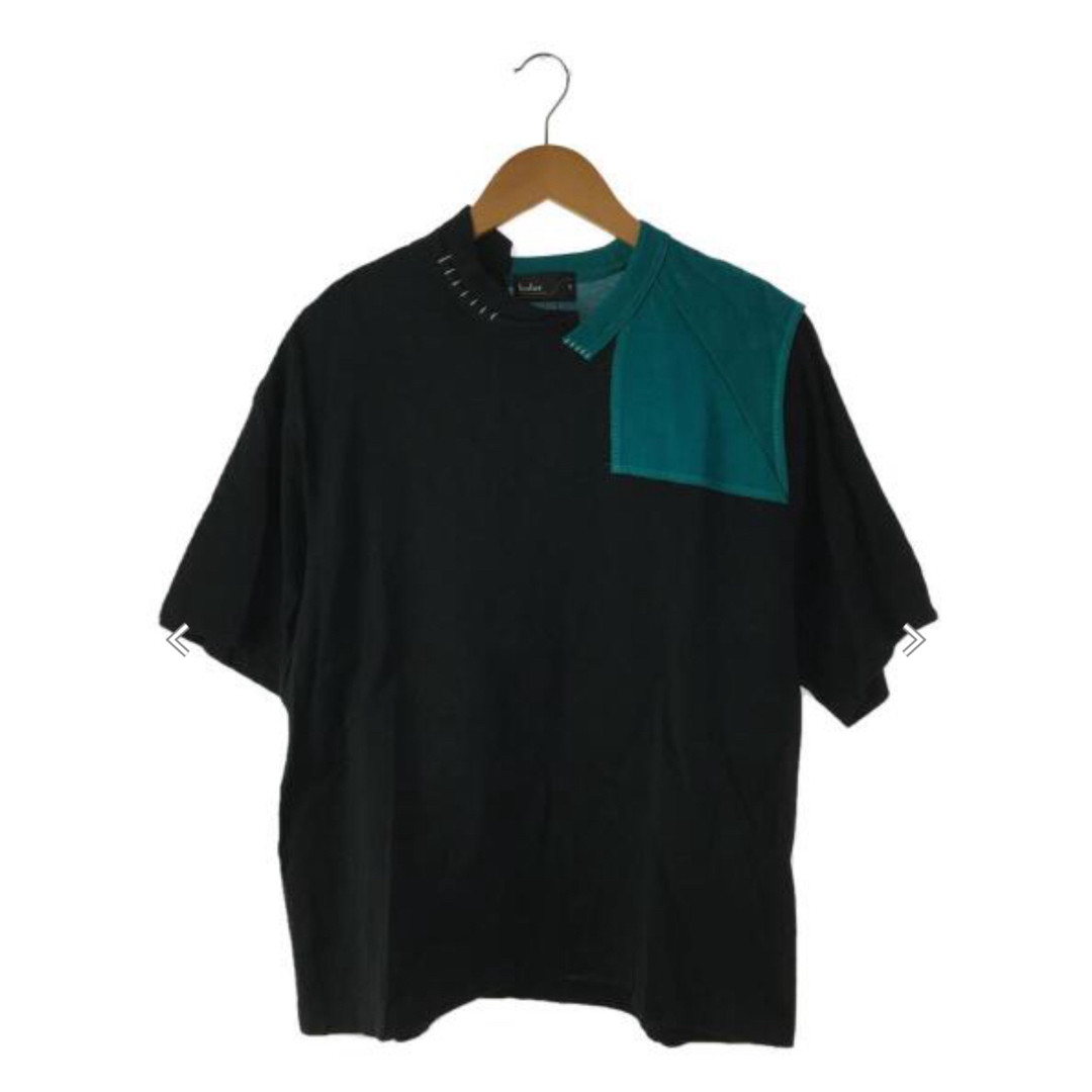 ブラックグリーン無地実寸サイズkolor ドッキングクレイジーTシャツ