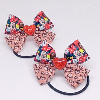 ハンドメイド　グログランリボン　ヘアゴム【No.538】(ファッション雑貨)