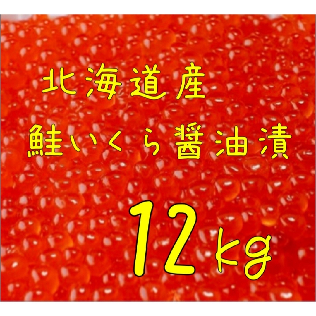 送料込み！北海道産 鮭いくら醤油漬 12kg北海道内容量