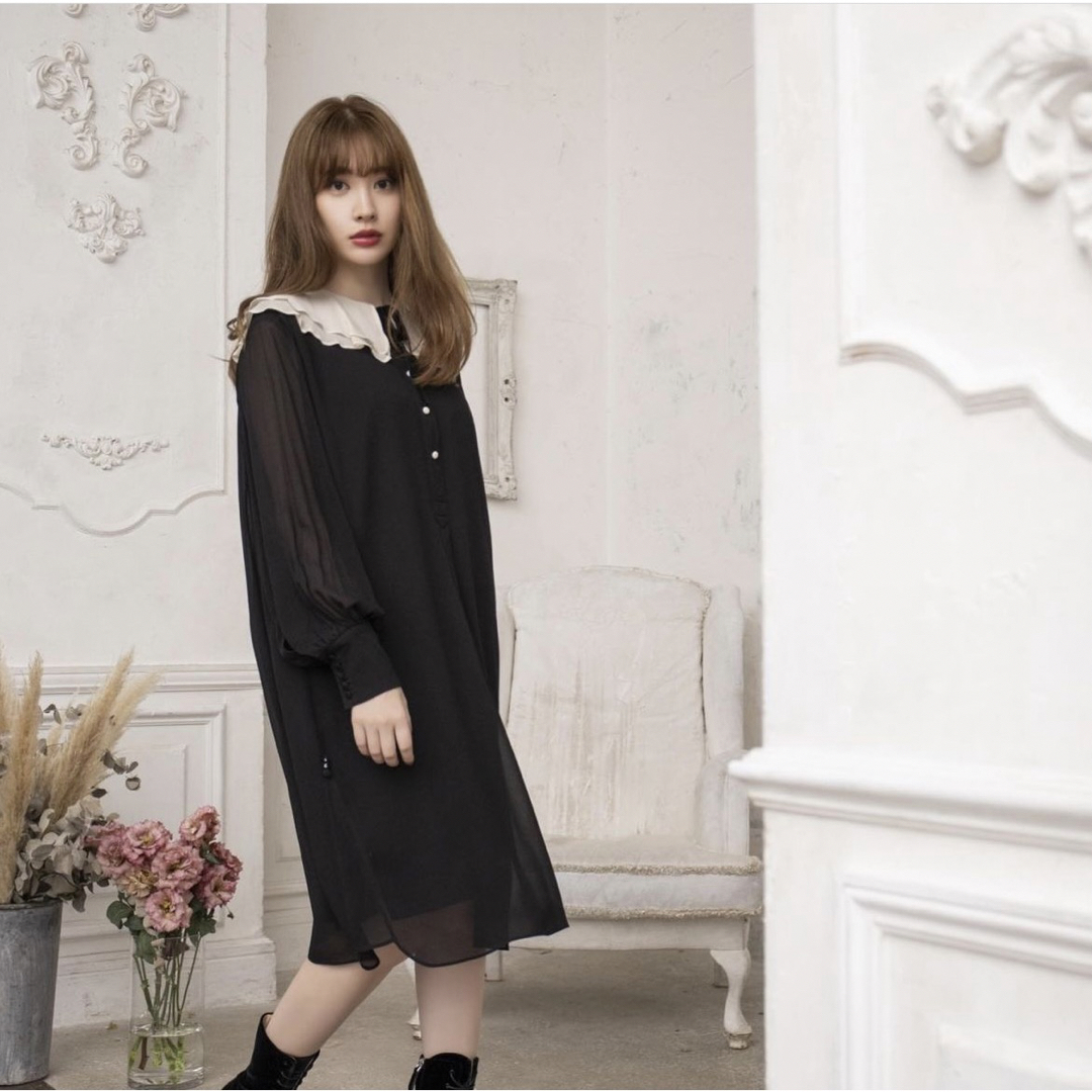 Her lip to(ハーリップトゥ)のherlipto RomanticVolumeSleeveMidiDress レディースのワンピース(ひざ丈ワンピース)の商品写真