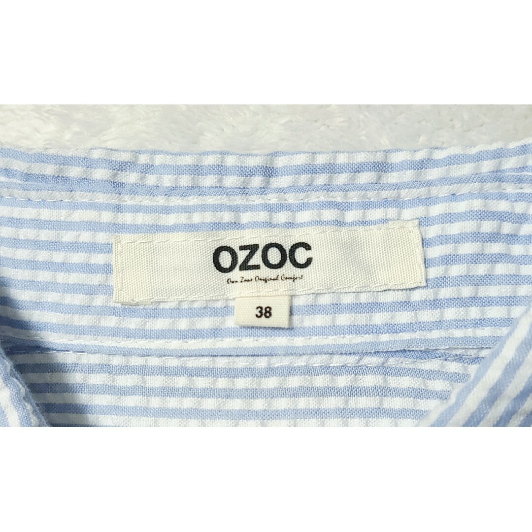 OZOC(オゾック)の* OZOC * リップル生地 の ストライプシャツ レディースのトップス(シャツ/ブラウス(長袖/七分))の商品写真