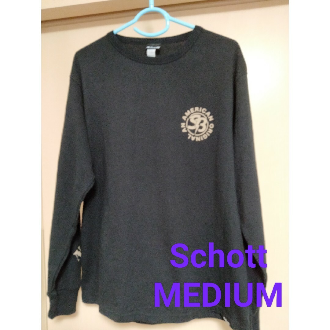 schott(ショット)の【№３４３】✨Schott　Tシャツ　黒　M メンズのトップス(Tシャツ/カットソー(七分/長袖))の商品写真