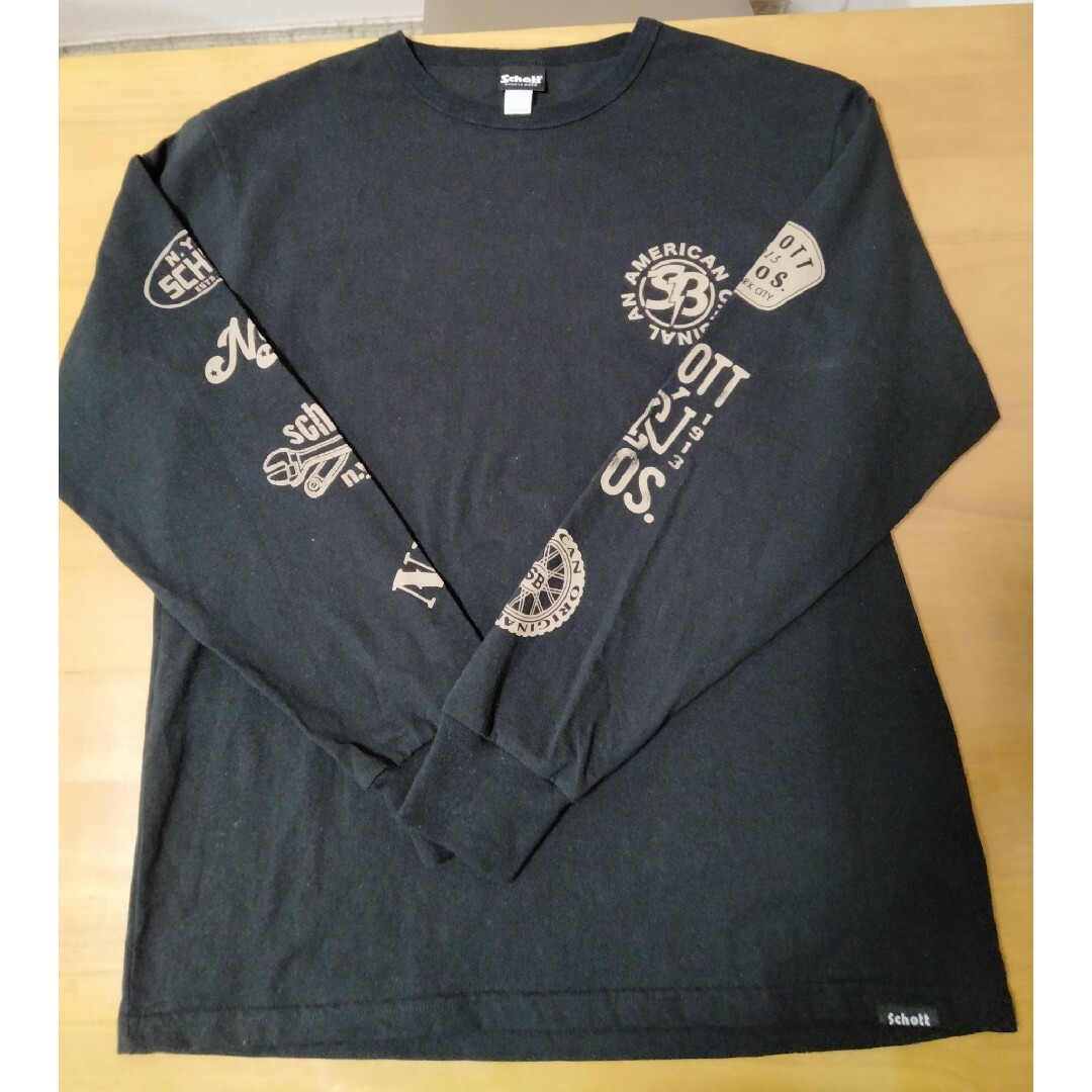 schott(ショット)の【№３４３】✨Schott　Tシャツ　黒　M メンズのトップス(Tシャツ/カットソー(七分/長袖))の商品写真