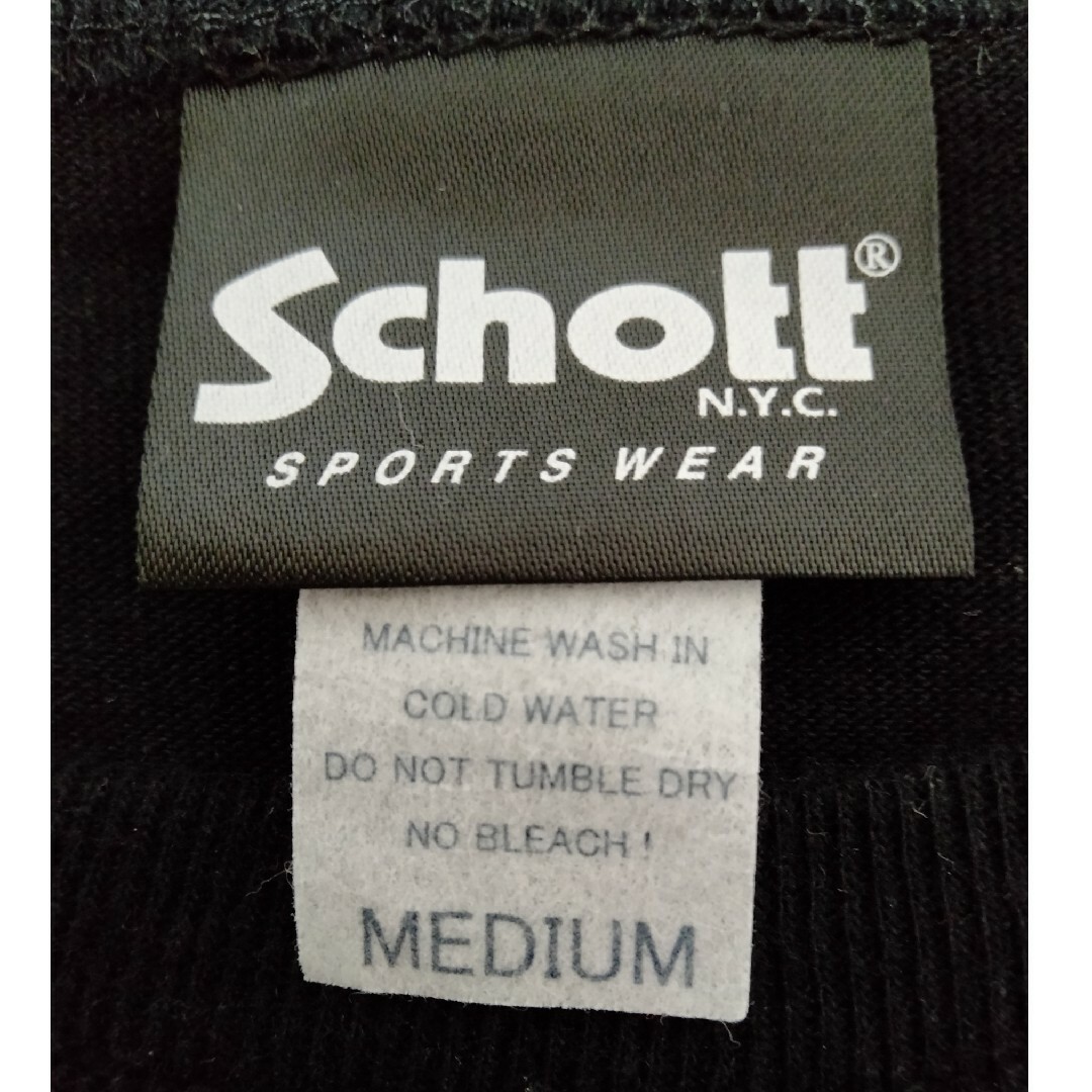 schott(ショット)の【№３４３】✨Schott　Tシャツ　黒　M メンズのトップス(Tシャツ/カットソー(七分/長袖))の商品写真