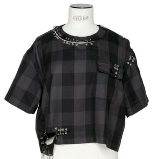 サカイ(sacai)のsacai　ウール　バッファローチェックプルオーバー(Tシャツ(半袖/袖なし))