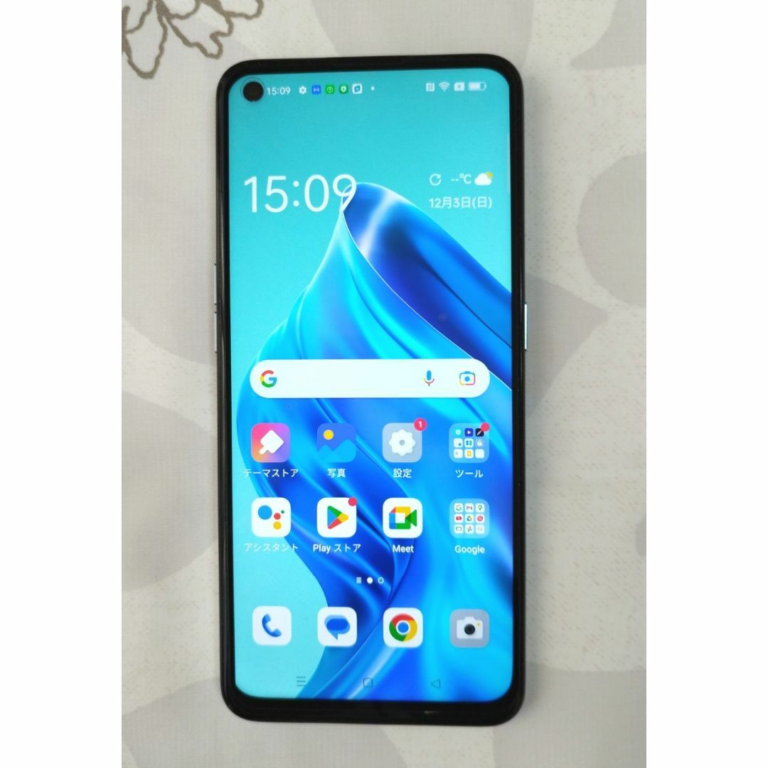 OPPO(オッポ)のOPPO Reno5 A (アイスブルー) Simフリー 傷ナシ・オマケ有（A） スマホ/家電/カメラのスマートフォン/携帯電話(スマートフォン本体)の商品写真