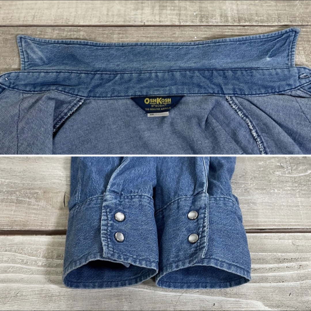 OshKosh(オシュコシュ)の70s  USA製 size17 XL osh kosh デニムウエスタンシャツ メンズのトップス(シャツ)の商品写真