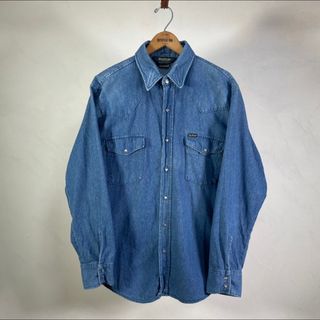 オシュコシュ(OshKosh)の70s  USA製 size17 XL osh kosh デニムウエスタンシャツ(シャツ)