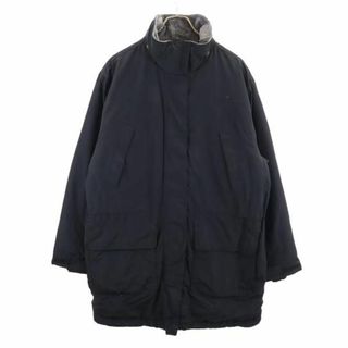 LANDS’END - ランズエンド 90s オールド 長袖 ナイロン 中綿コート M 10-12 ブラック系 LANDS' END キッズ 古着 【231203】