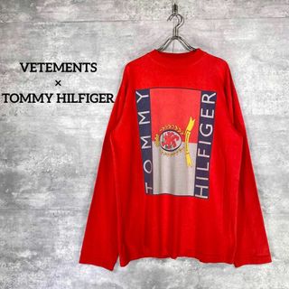 ヴェトモン(VETEMENTS)の『VETEMENTS×TOMMY HILFIGER』オーバーサイズ ロンT(Tシャツ/カットソー(七分/長袖))