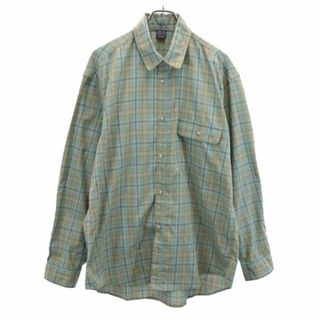 モンベル(mont bell)のモンベル アウトドア 長袖 チェックシャツ XL ブルーグレー mont-bell メンズ 古着 【231203】(シャツ)