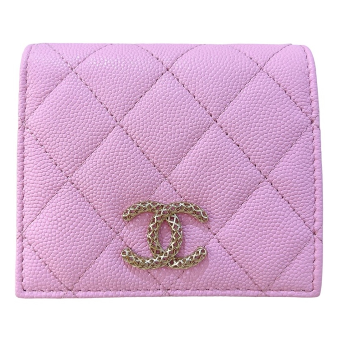 京都にて購入 シャネル CHANEL コンパクトウォレット AP3185 ピンク