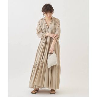 プラージュ(Plage)の美品♡plage Lawn ボリューム Flare ワンピース(ロングワンピース/マキシワンピース)