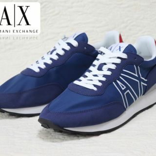 アルマーニエクスチェンジ(ARMANI EXCHANGE)の新品【アルマーニ エクスチェンジ】AXロゴ レースアップ スニーカー 26.9(スニーカー)