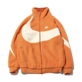 ナイキ(NIKE)のNIKEビッグスウッシュリバーシブルボアフリースジャケット(ブルゾン)