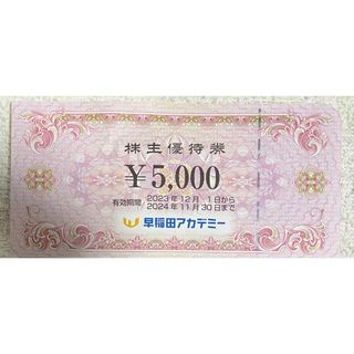 早稲田アカデミー 株主優待券 5000円(その他)