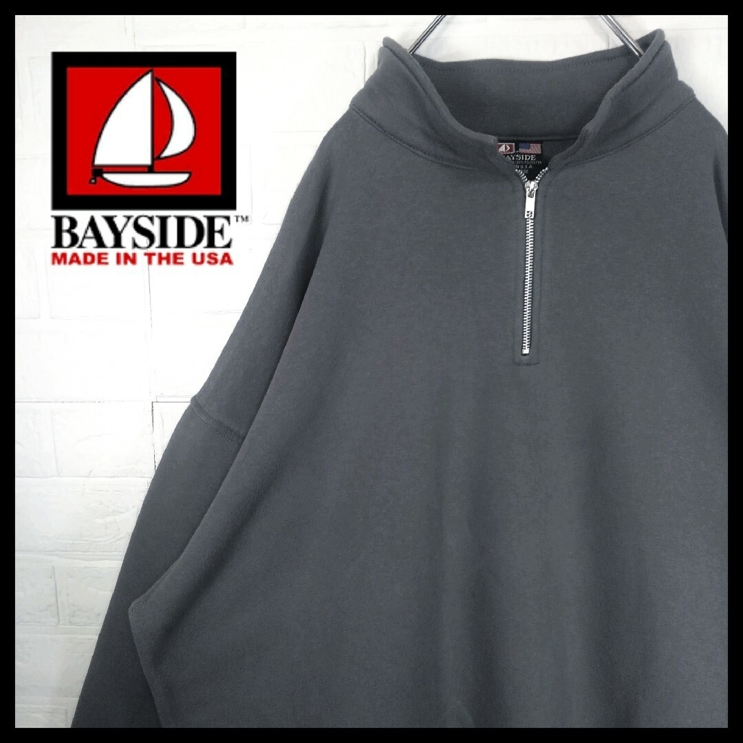 BAY SIDE(ベイサイド)の《BAYSIDE(ベイサイド)》ビッグシルエットハーフジップ　裏起毛　スウェット メンズのトップス(スウェット)の商品写真