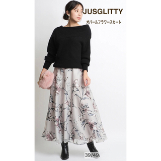 ジャスグリッティー(JUSGLITTY)の美品⭐︎ジャスグリッティー　オパールフラワープリントスカート(ロングスカート)