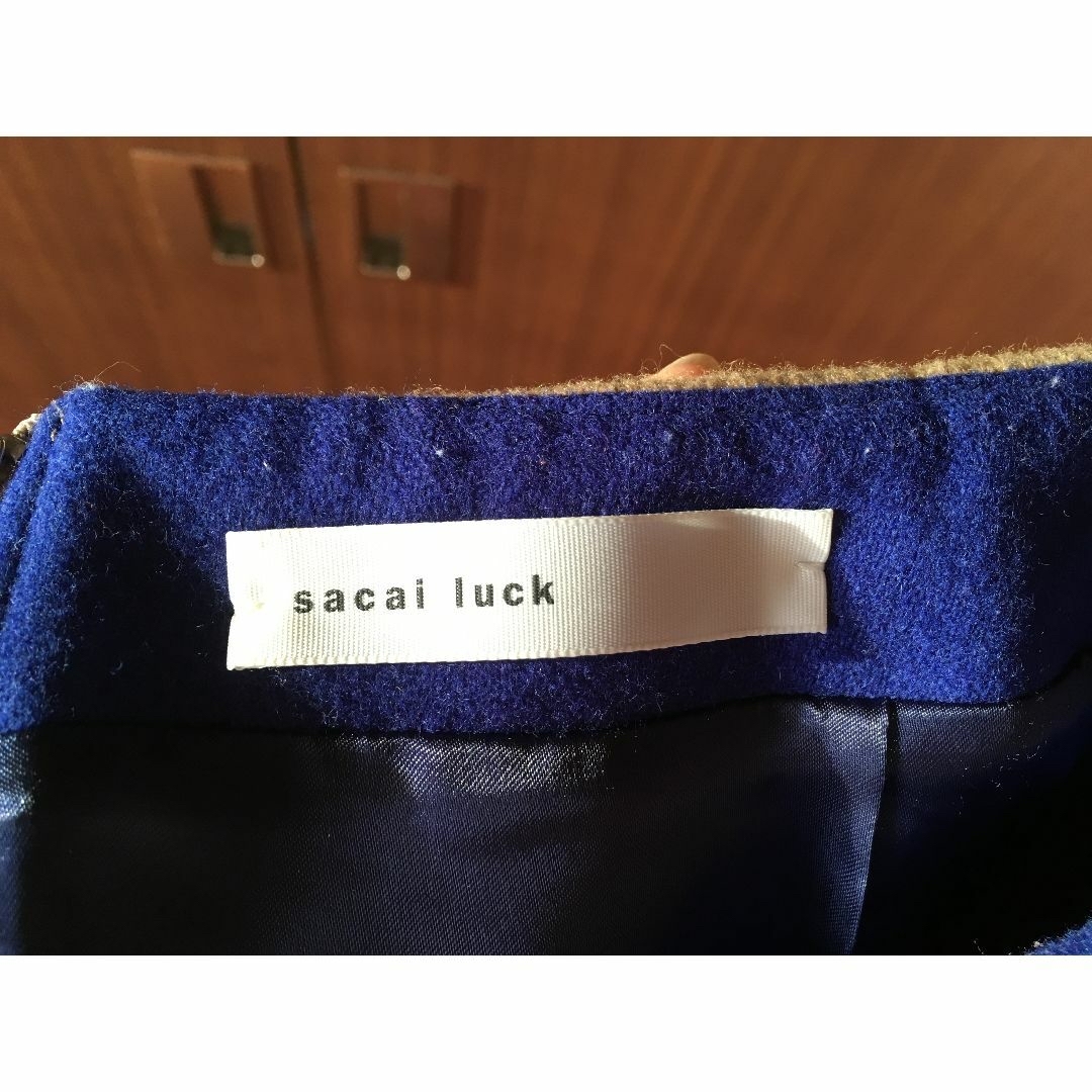 sacai(サカイ)の【短時間のみ使用】sacai luckサカイラック＊ウール バイカラースカート レディースのスカート(ミニスカート)の商品写真