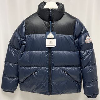 ピレネックス(Pyrenex)のS 新品 PYRENEX 日本未発売 ピレネックス ダウン ジャケット ロゴ 紺(ダウンジャケット)