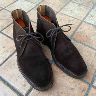 クロケットアンドジョーンズ(Crockett&Jones)のクロケットアンドジョーンズ  スエード チャッカブーツ ダークブラウン(ブーツ)