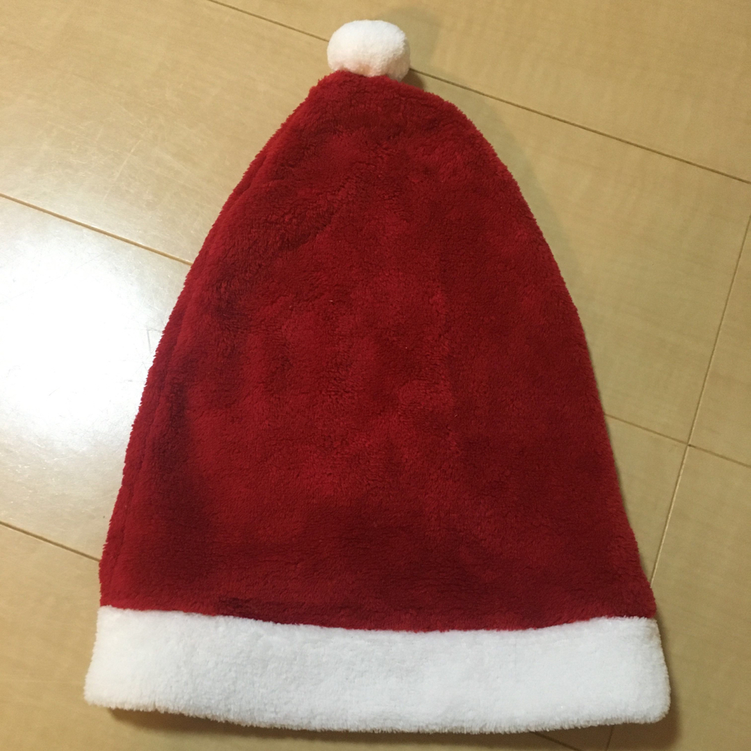 サンタ コスチューム  ワンピース クリスマス 帽子付き 110 キッズ/ベビー/マタニティのキッズ服女の子用(90cm~)(ワンピース)の商品写真