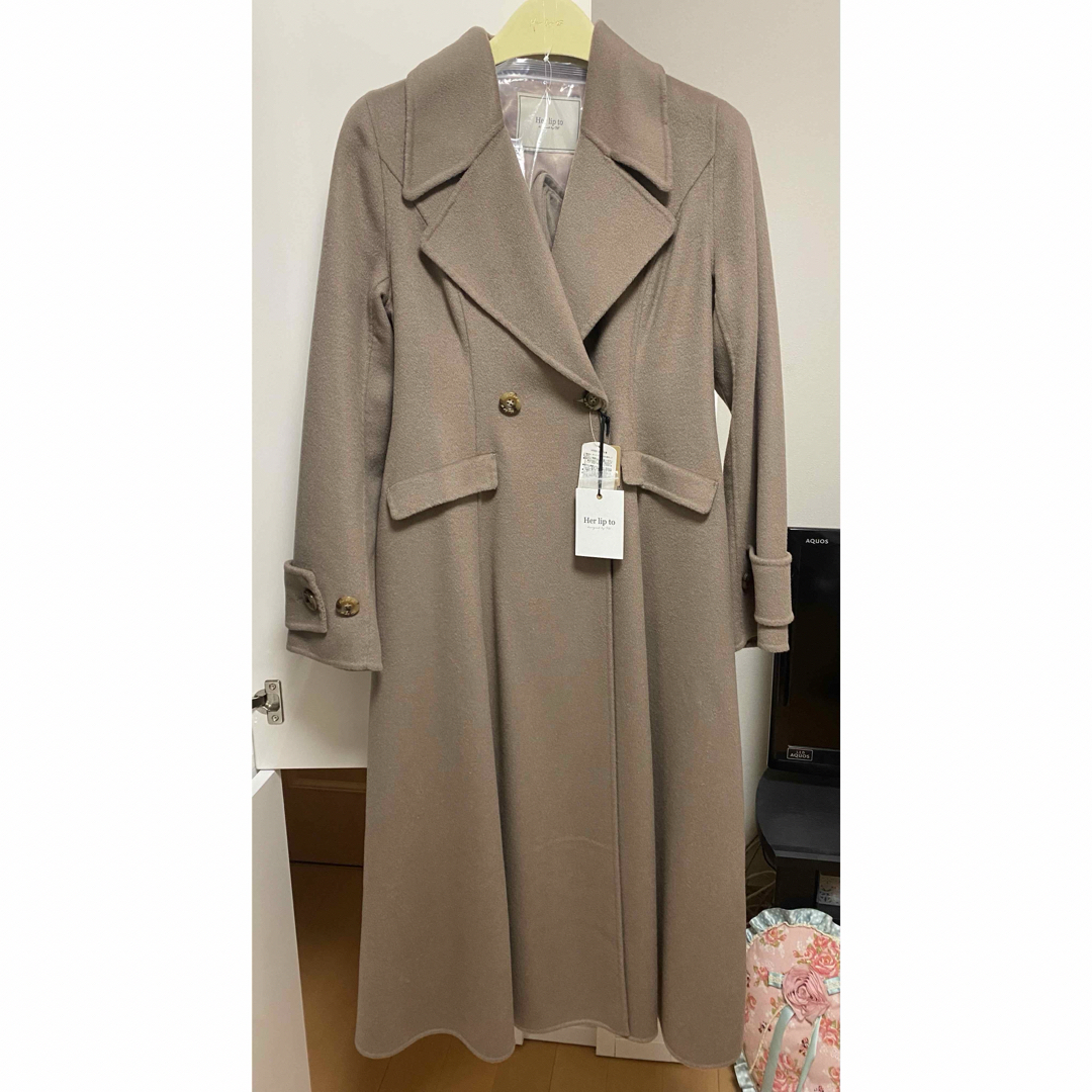 Her lip to(ハーリップトゥ)の【未使用美品】Hamilton Wool River Dress Coat レディースのジャケット/アウター(ロングコート)の商品写真