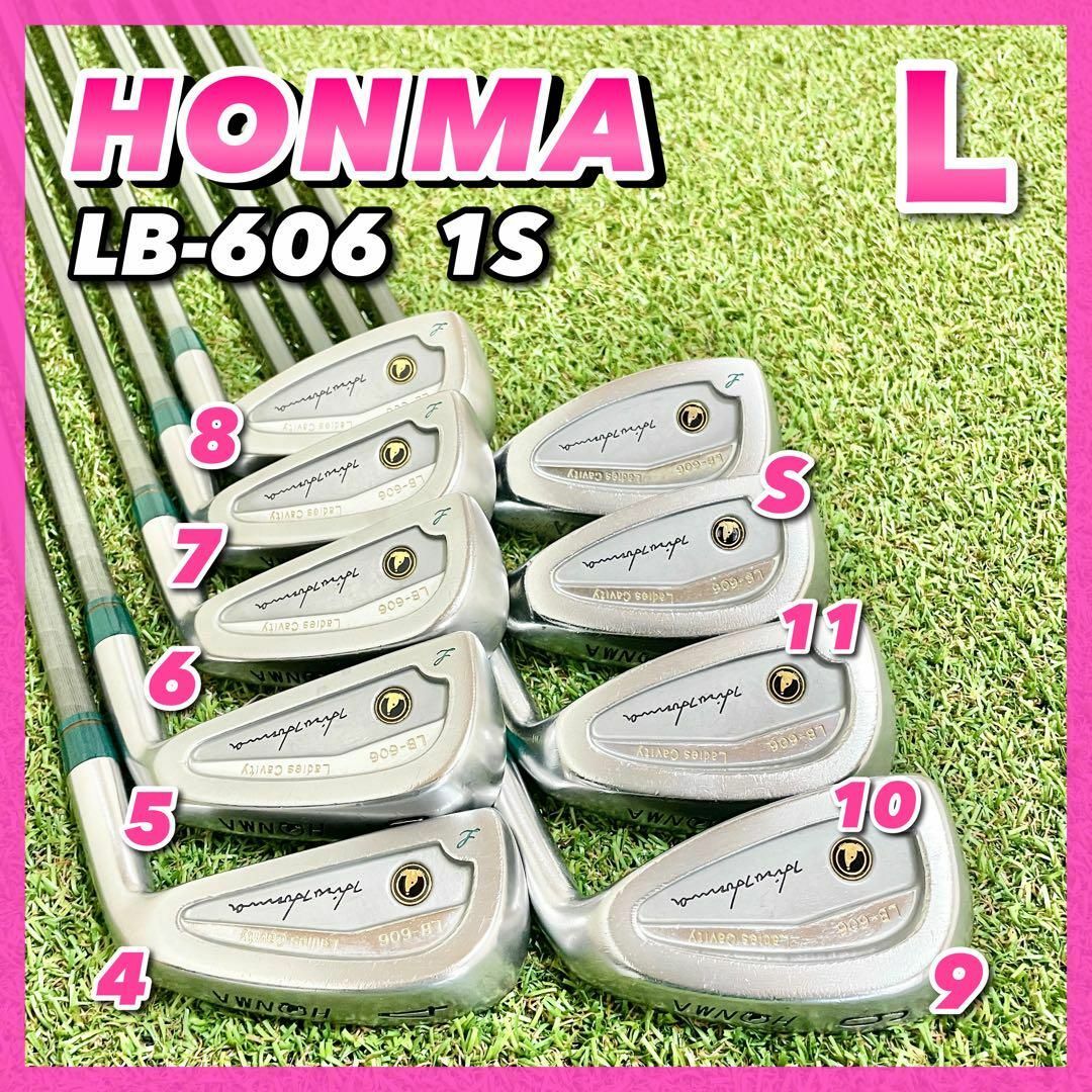 希少な９本】HONMA LB-606 レディース アイアン 星３ 黒七宝-