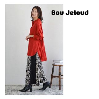 ブージュルード(Bou Jeloud)の新品　ブージュルード　シルキーストレッチシャツチュニック(シャツ/ブラウス(長袖/七分))