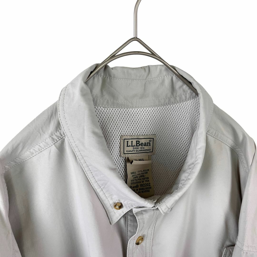L.L.Bean(エルエルビーン)のエルエルビーン 長袖シャツ フィッシングシャツ グレー ロゴ刺繡 メンズ XL メンズのトップス(シャツ)の商品写真