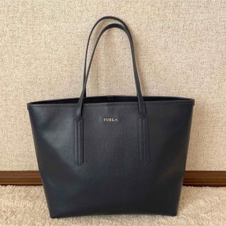 フルラ(Furla)の【美品】フルラ　FURLA  トートバッグ　ネイビー　A4収納可(トートバッグ)