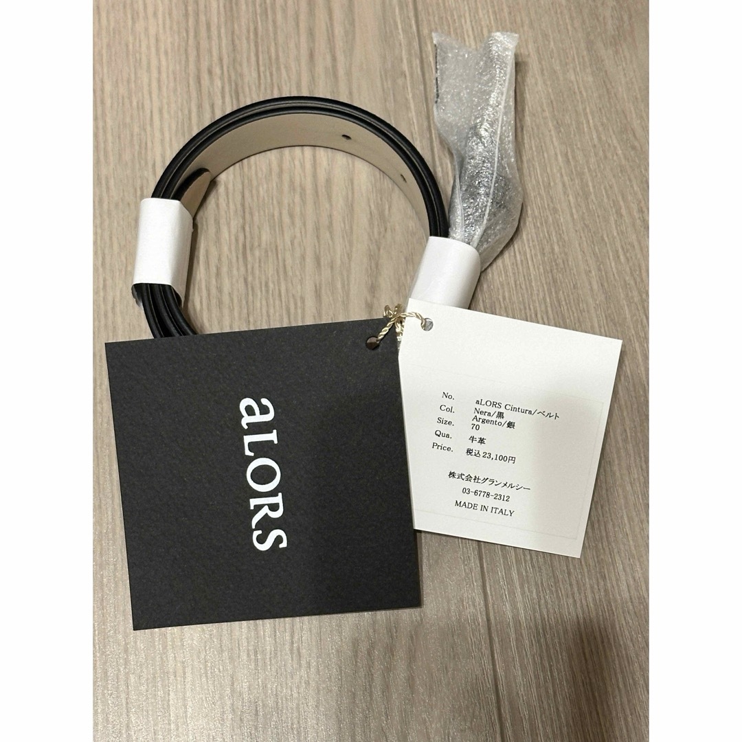 すぐお届け可能【新品未使用】aLORS アロー ベルト 黒×シルバー すぐお届け可能【新品未使用】aLORS アロー ベルト 黒×シルバー