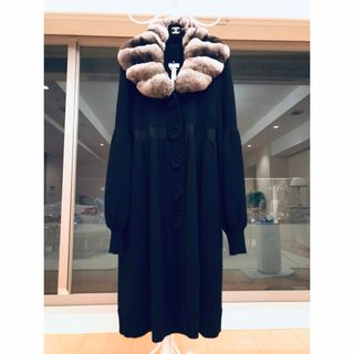 フォクシー(FOXEY)のころちゃん様ご専用です❤︎フォクシー　チンチラ　カシミヤ　ニット　コート❤︎(ニットコート)