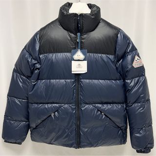 ピレネックス(Pyrenex)のL 新品 PYRENEX 日本未発売 ピレネックス ダウン ジャケット ロゴ 紺(ダウンジャケット)