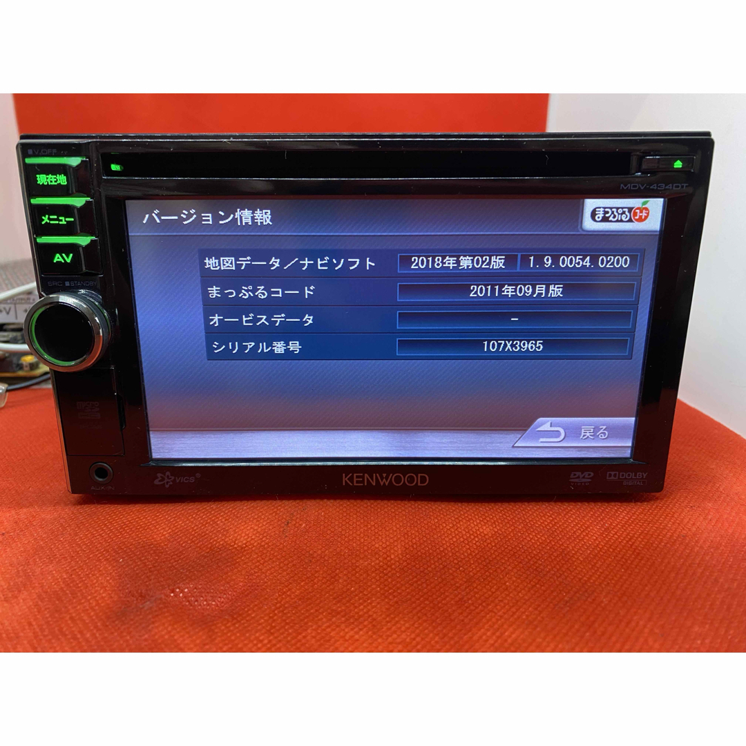 KENWOOD カーナビ MDV-434DT 地デジ フルセグ内蔵自動車 - カーナビ