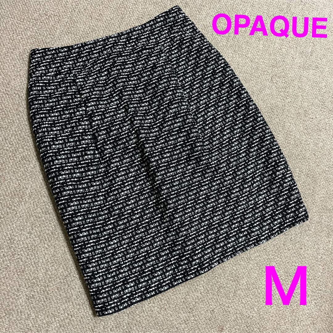 OPAQUE(オペーク)の【OPAQUE】 タイトスカート　格子柄　日本製　Mサイズ レディースのスカート(ひざ丈スカート)の商品写真