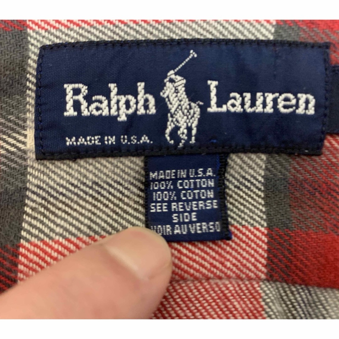 Ralph Lauren - RALPH LAUREN VINTAGE USA製 オープンカラーチェック