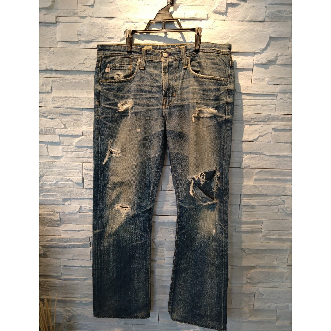 AG(エージー)の定価7万円　AG デニム　ダメージ加工　パンツ メンズのパンツ(デニム/ジーンズ)の商品写真
